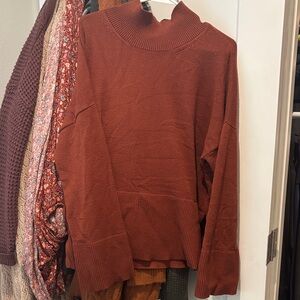 Rust Sweater for Women bell sleeves
